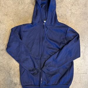 LA SpeedyNavy Blue Zip Up Sweater